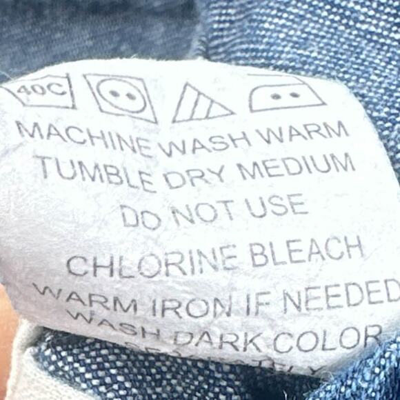 VTG KEY Bib Overalls 36x29 Denim Work Farm Trucker Hipster Hip Hop USA 90s Y2K - Picture 11 of 15